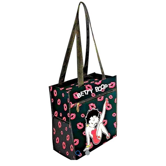 Betty Boop Black Canvas Tote - Picture 1 of 2